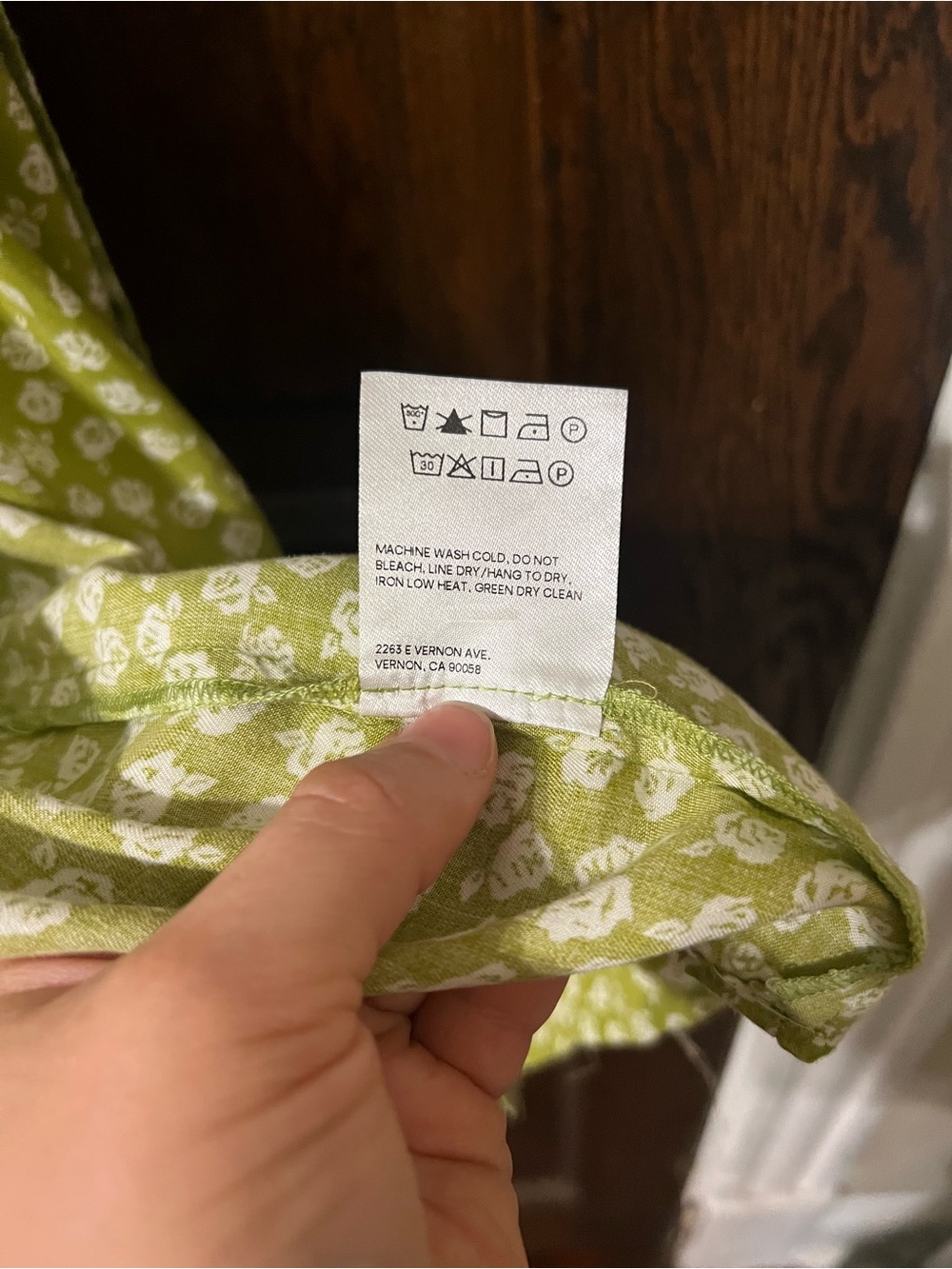 Reformation Green Floral Wrap Dress - Picture 6 of 7